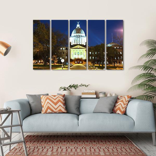 Mississippi State Capitol Canvas Wall Art-5 Horizontal-Gallery Wrap-22" x 12"-Tiaracle