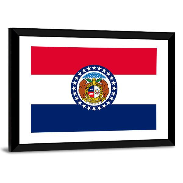 Missouri Flag Canvas Wall Art-5 Horizontal-Gallery Wrap-22" x 12"-Tiaracle