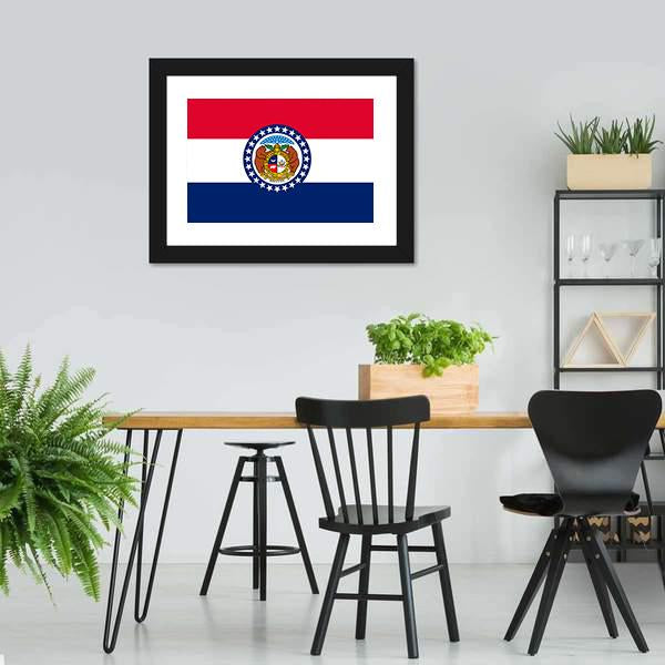 Missouri Flag Canvas Wall Art-5 Horizontal-Gallery Wrap-22" x 12"-Tiaracle