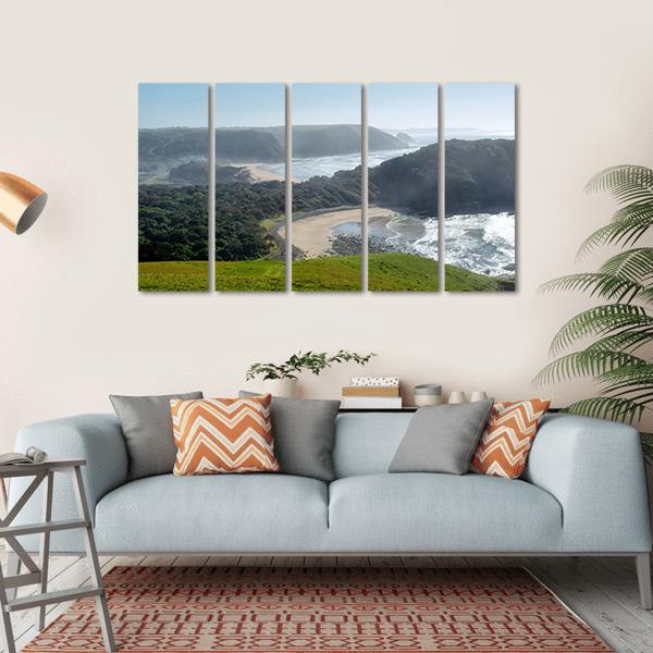 Misty Beach Canvas Wall Art-5 Horizontal-Gallery Wrap-22" x 12"-Tiaracle