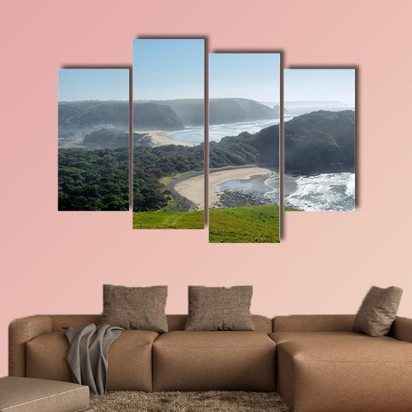 Misty Beach Canvas Wall Art-4 Pop-Gallery Wrap-50" x 32"-Tiaracle