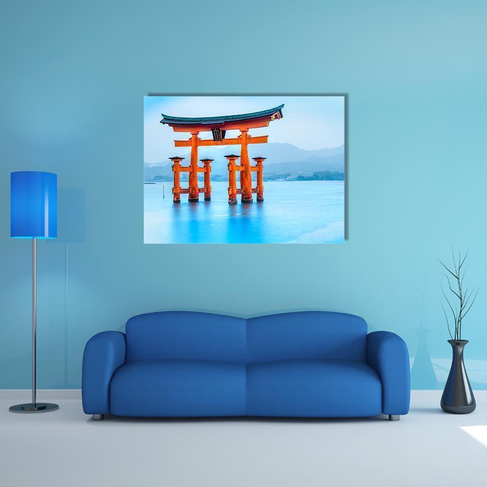 Floating Torii Gate Japan Canvas Wall Art-1 Piece-Gallery Wrap-36" x 24"-Tiaracle