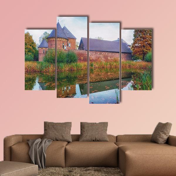 Burg Vondern Castle Canvas Wall Art-4 Pop-Gallery Wrap-50" x 32"-Tiaracle