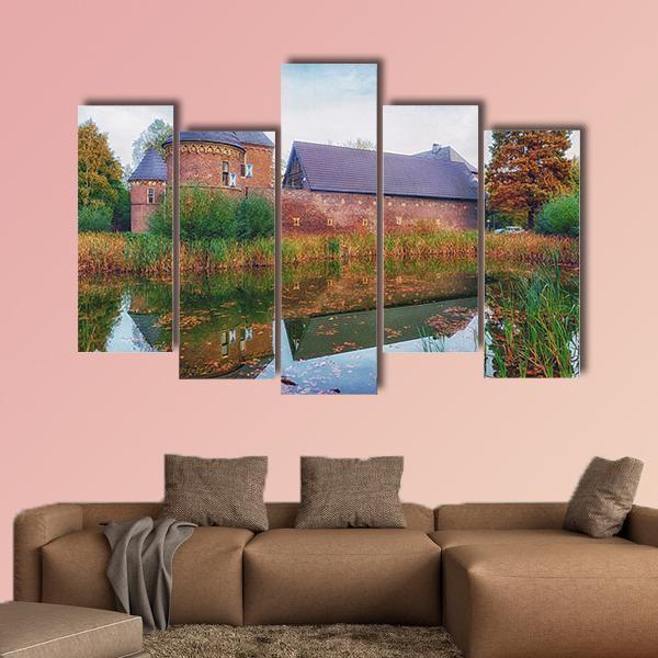 Burg Vondern Castle Canvas Wall Art-5 Pop-Gallery Wrap-47" x 32"-Tiaracle
