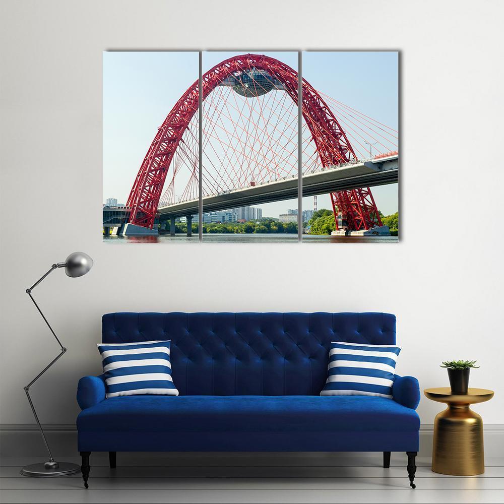 Cable Stayed Bridge Europe Canvas Wall Art-3 Horizontal-Gallery Wrap-37&quot; x 24&quot;-Tiaracle