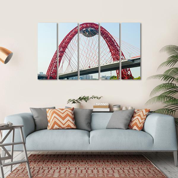 Cable Stayed Bridge Europe Canvas Wall Art-5 Horizontal-Gallery Wrap-22" x 12"-Tiaracle