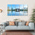 Modern City Reflection In Water Canvas Wall Art-5 Horizontal-Gallery Wrap-22" x 12"-Tiaracle
