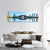 Modern City Reflection In Water Panoramic Canvas Wall Art-1 Piece-36" x 12"-Tiaracle