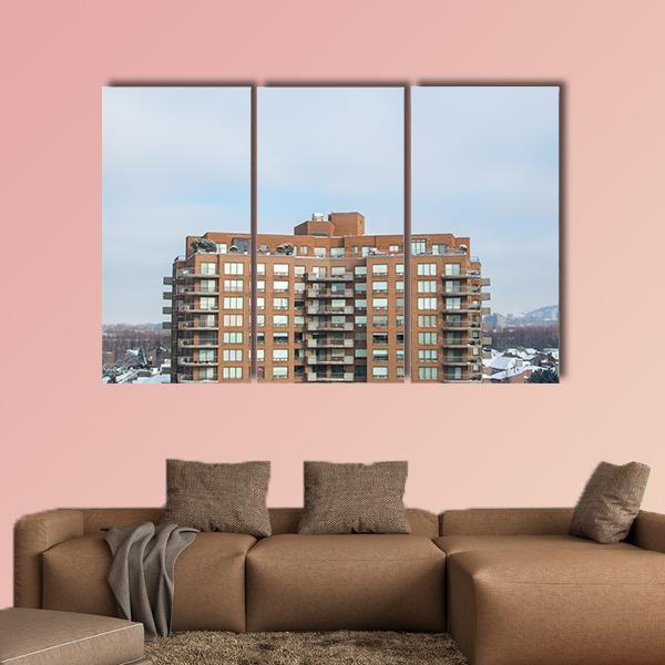 Modern Condo Buildings Canvas Wall Art-3 Horizontal-Gallery Wrap-25" x 16"-Tiaracle