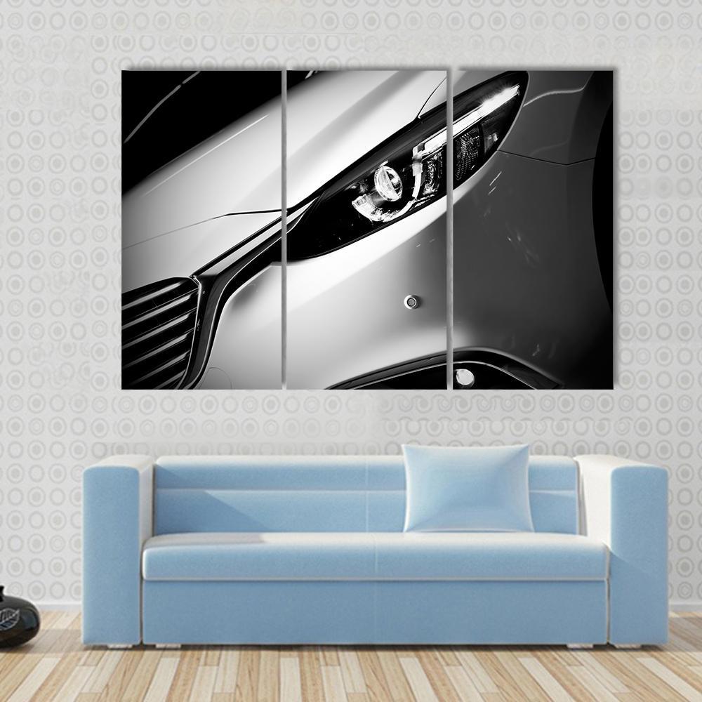 Car Light Close Up Canvas Wall Art-3 Horizontal-Gallery Wrap-37" x 24"-Tiaracle