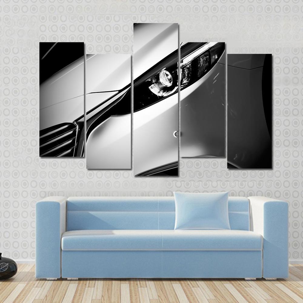 Car Light Close Up Canvas Wall Art-5 Pop-Gallery Wrap-47" x 32"-Tiaracle