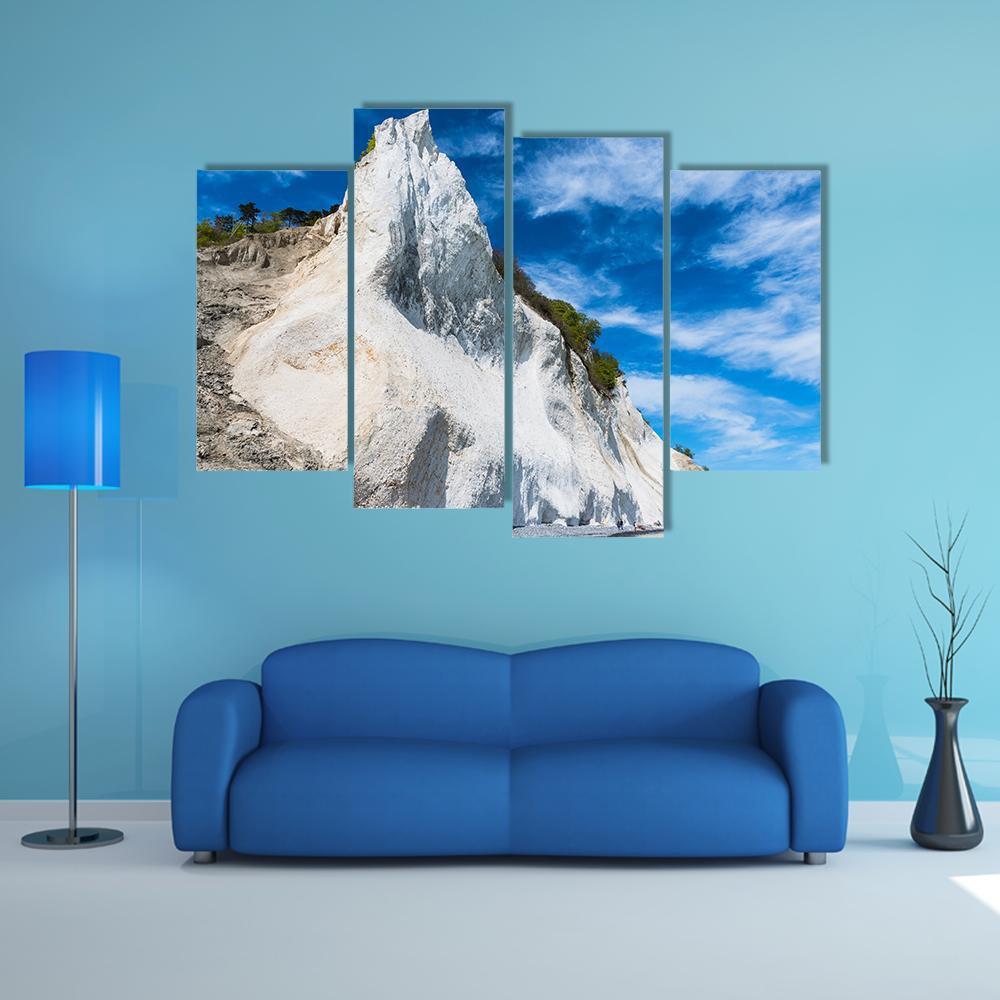 Mons Klint Cliffs Canvas Wall Art-4 Pop-Gallery Wrap-50" x 32"-Tiaracle