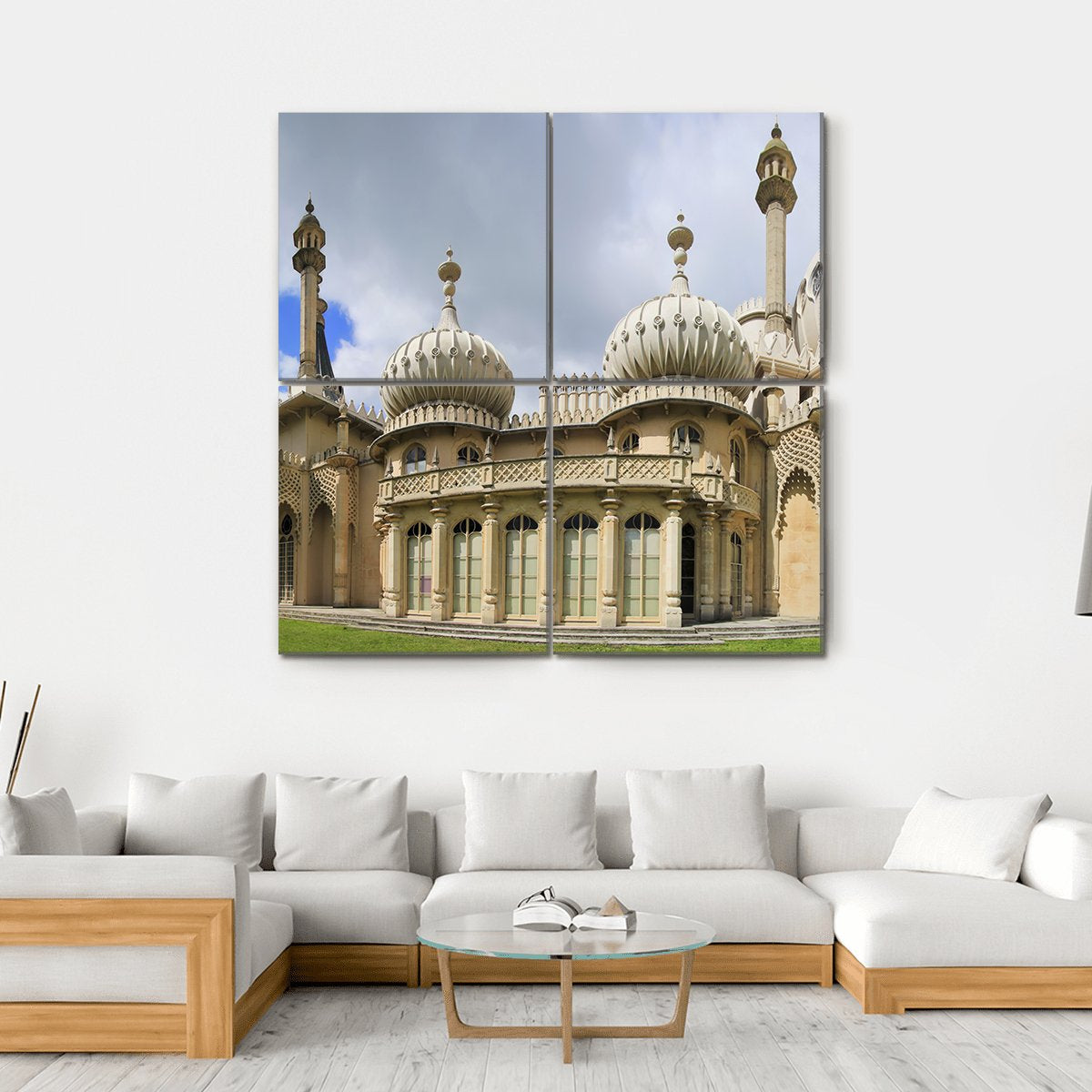 Mogul Inspired Regency England Canvas Wall Art-4 Square-Gallery Wrap-17" x 17"-Tiaracle