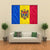 Waving Moldova Flag Canvas Wall Art-4 Pop-Gallery Wrap-50" x 32"-Tiaracle