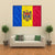 Waving Moldova Flag Canvas Wall Art-5 Horizontal-Gallery Wrap-22" x 12"-Tiaracle