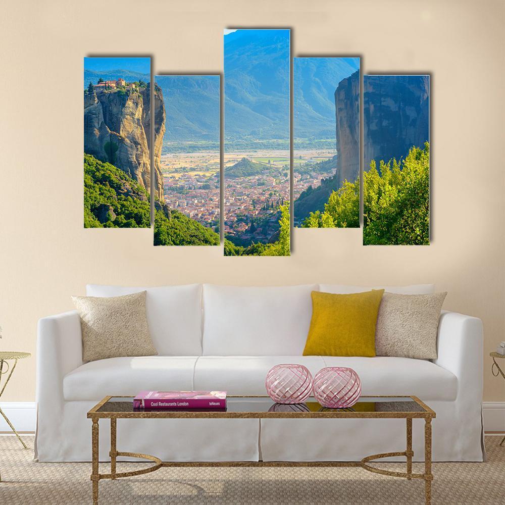 Monastery Of Varlaam Canvas Wall Art-5 Pop-Gallery Wrap-47" x 32"-Tiaracle