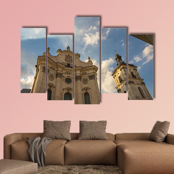 Monastery Of Discalced Carmelites With Church In Ukraine Canvas Wall Art-5 Pop-Gallery Wrap-47" x 32"-Tiaracle