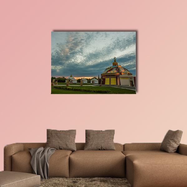 Mongolia Camp Canvas Wall Art-1 Piece-Gallery Wrap-48" x 32"-Tiaracle