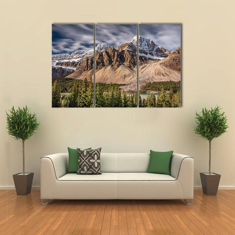 Mont Crowfoot Canada Canvas Wall Art-3 Horizontal-Gallery Wrap-37" x 24"-Tiaracle