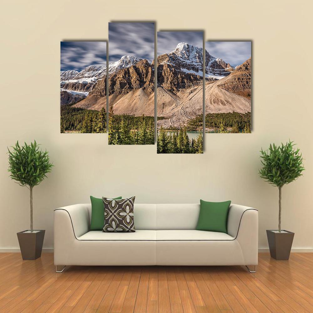 Mont Crowfoot Canada Canvas Wall Art-4 Pop-Gallery Wrap-50" x 32"-Tiaracle