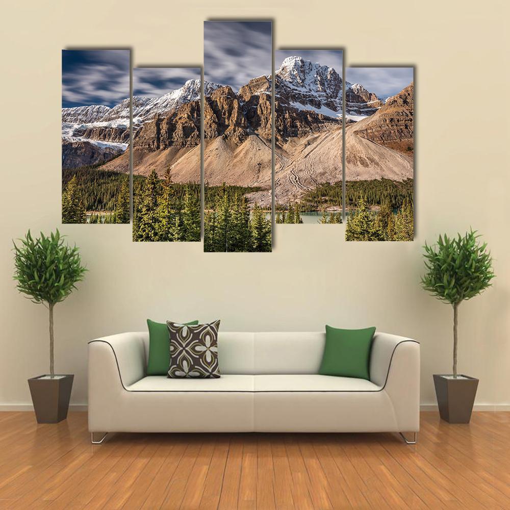 Mont Crowfoot Canada Canvas Wall Art-5 Pop-Gallery Wrap-47" x 32"-Tiaracle