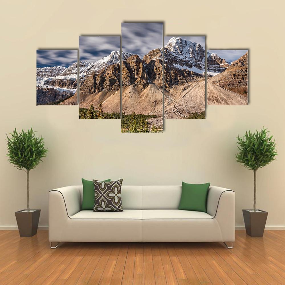 Mont Crowfoot Canada Canvas Wall Art-5 Star-Gallery Wrap-62" x 32"-Tiaracle