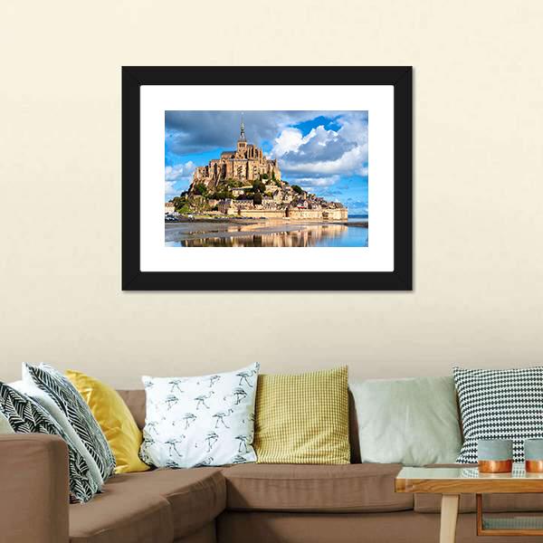 Mont Saint-Michel Canvas Wall Art-3 Horizontal-Gallery Wrap-25" x 16"-Tiaracle