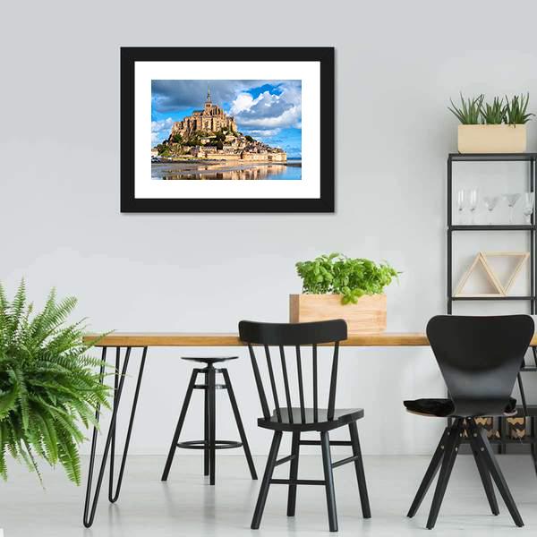 Mont Saint-Michel Canvas Wall Art-3 Horizontal-Gallery Wrap-25" x 16"-Tiaracle