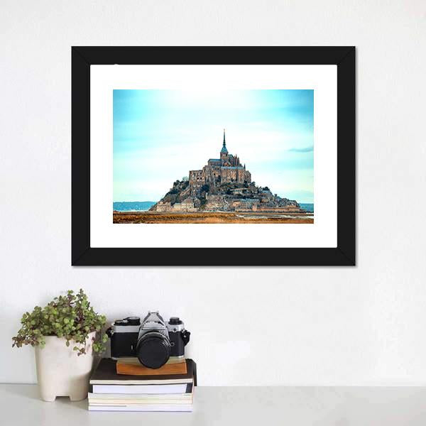 Mont-Saint Michel France Canvas Wall Art-1 Piece-Framed Print-20" x 16"-Tiaracle