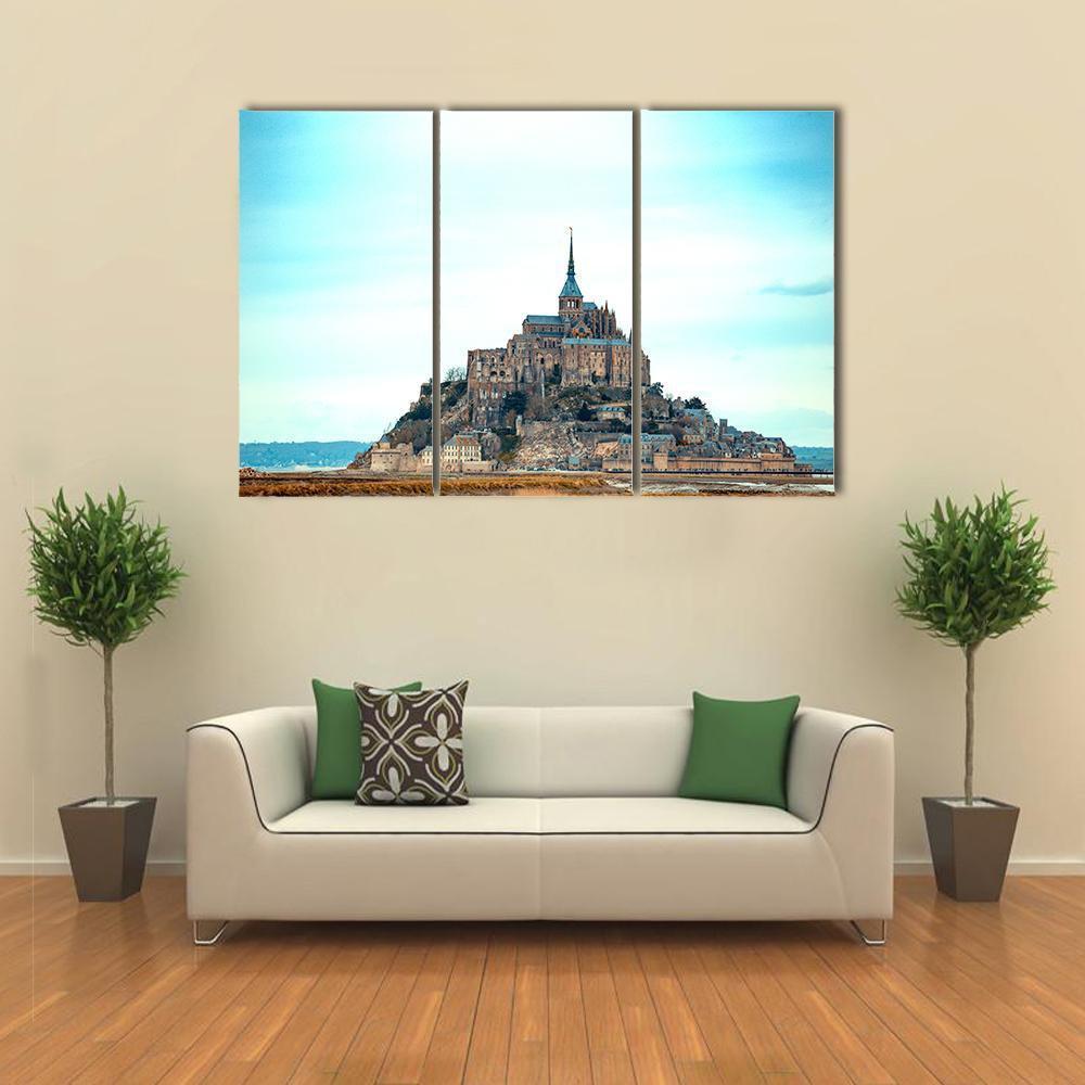 Mont-Saint Michel France Canvas Wall Art-3 Horizontal-Gallery Wrap-37" x 24"-Tiaracle