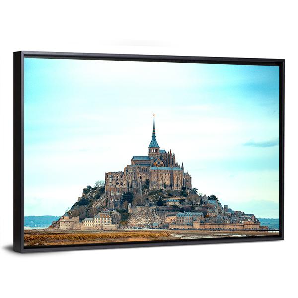 Mont-Saint Michel France Canvas Wall Art-3 Horizontal-Gallery Wrap-25" x 16"-Tiaracle