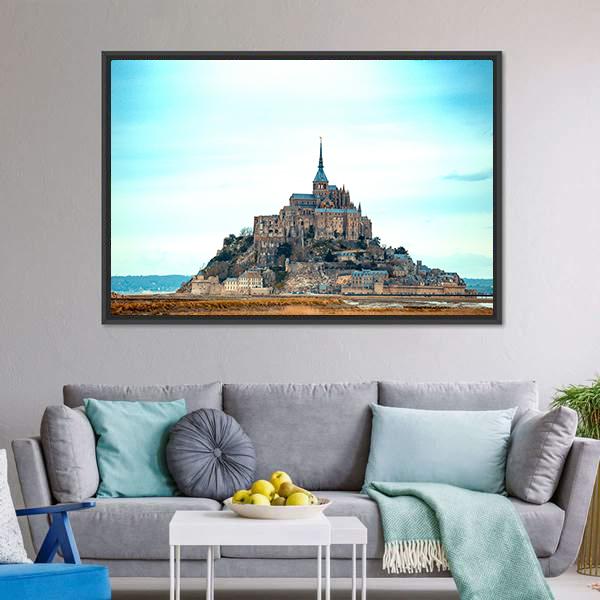 Mont-Saint Michel France Canvas Wall Art-3 Horizontal-Gallery Wrap-25" x 16"-Tiaracle