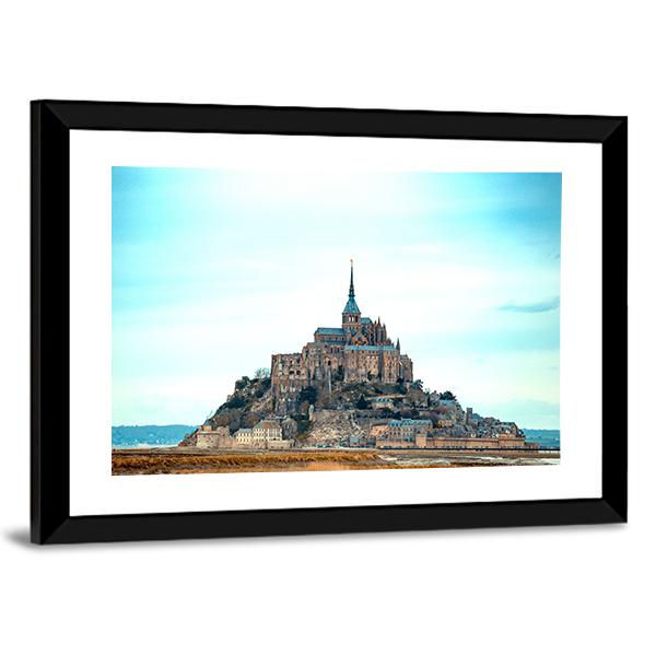 Mont-Saint Michel France Canvas Wall Art-3 Horizontal-Gallery Wrap-25" x 16"-Tiaracle