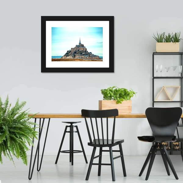 Mont-Saint Michel France Canvas Wall Art-3 Horizontal-Gallery Wrap-25" x 16"-Tiaracle