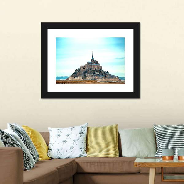 Mont-Saint Michel France Canvas Wall Art-3 Horizontal-Gallery Wrap-25" x 16"-Tiaracle