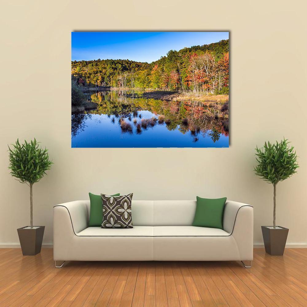 Mont Tremblant In Autumn Canvas Wall Art-1 Piece-Gallery Wrap-48" x 32"-Tiaracle