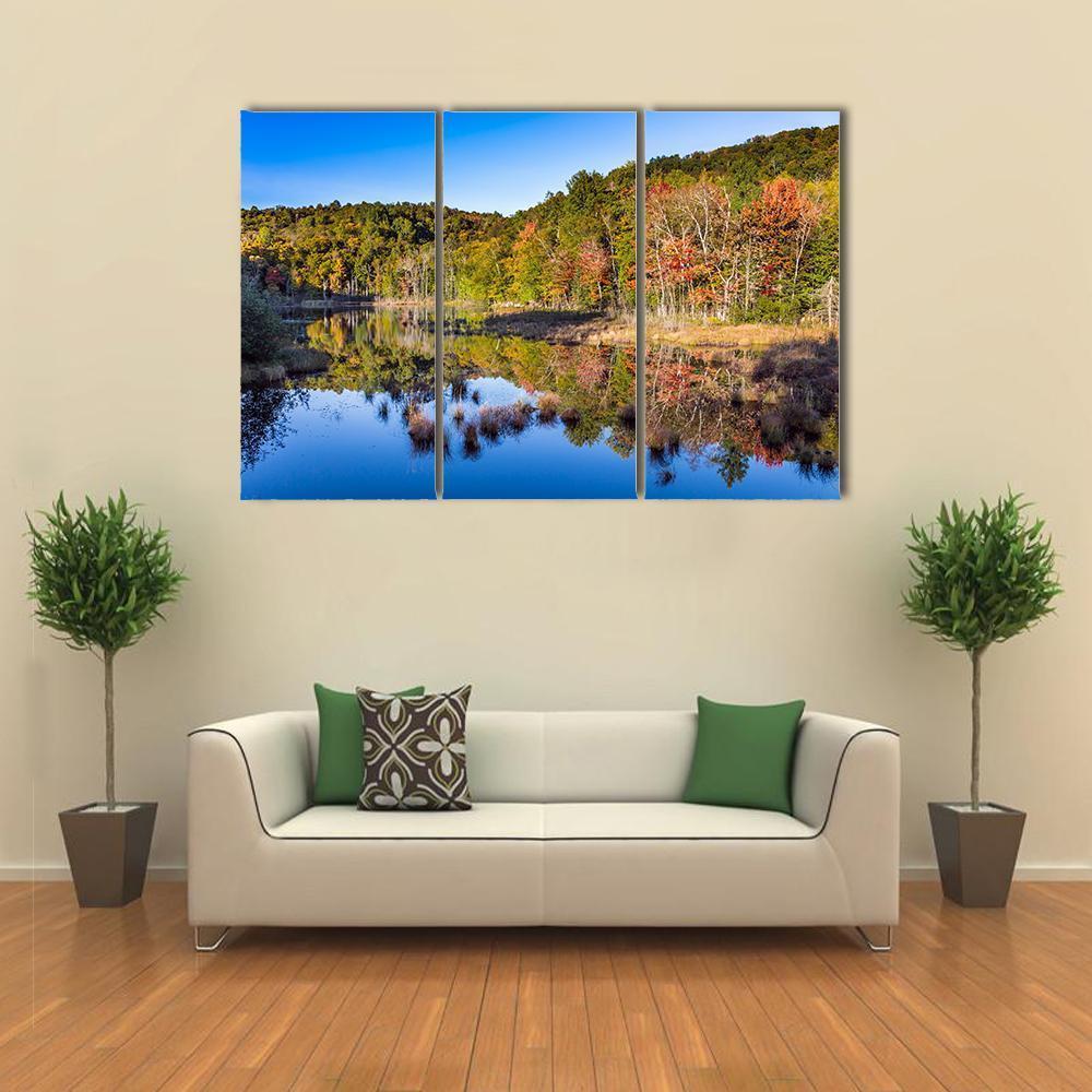 Mont Tremblant In Autumn Canvas Wall Art-3 Horizontal-Gallery Wrap-37" x 24"-Tiaracle