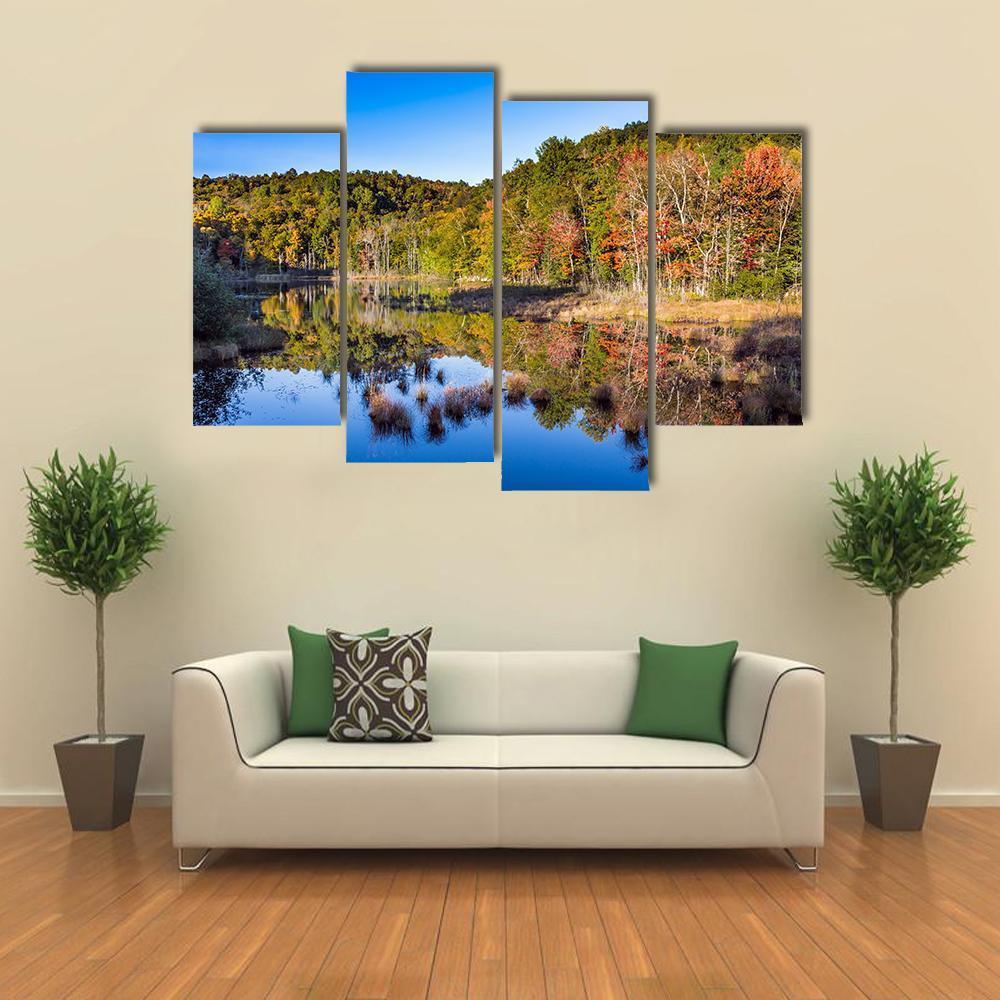 Mont Tremblant In Autumn Canvas Wall Art-4 Pop-Gallery Wrap-50" x 32"-Tiaracle