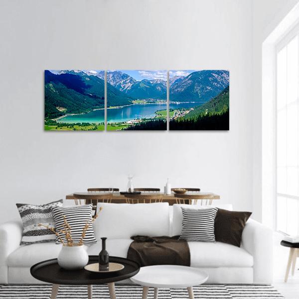 Rofan Mountains Austria Panoramic Canvas Wall Art-3 Piece-25" x 08"-Tiaracle