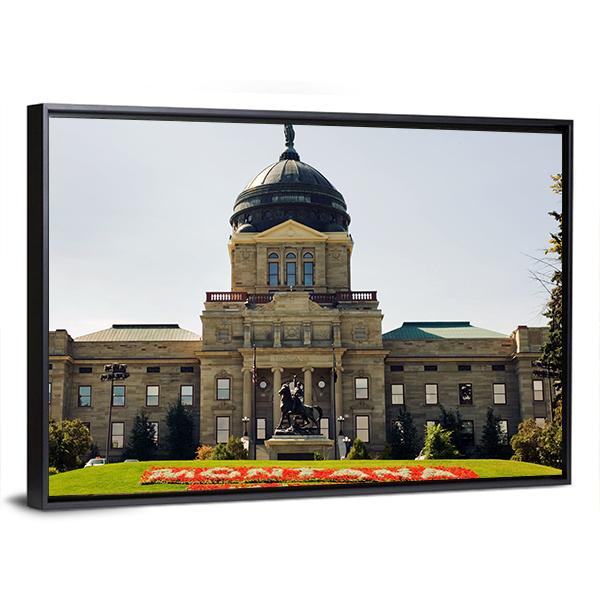 Montana State Capitol Canvas Wall Art-3 Horizontal-Gallery Wrap-25" x 16"-Tiaracle