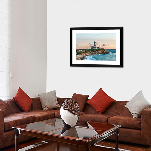 Montauk Lighthouse Panoramic Canvas Wall Art-1 Piece-36" x 12"-Tiaracle