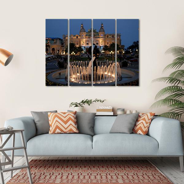Monte Carlo Casino In Monaco Canvas Wall Art-4 Horizontal-Gallery Wrap-34" x 24"-Tiaracle