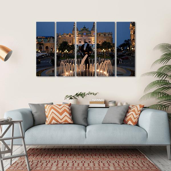 Monte Carlo Casino In Monaco Canvas Wall Art-5 Horizontal-Gallery Wrap-22" x 12"-Tiaracle
