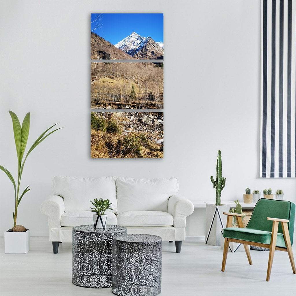 Monte Rosa Mountain Vertical Canvas Wall Art-3 Vertical-Gallery Wrap-12" x 25"-Tiaracle