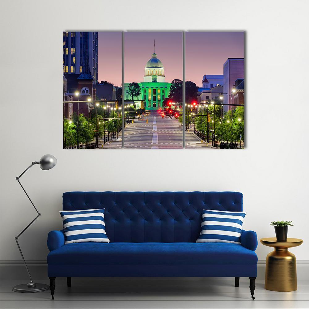 Alabama State Capitol Canvas Wall Art-3 Horizontal-Gallery Wrap-37" x 24"-Tiaracle
