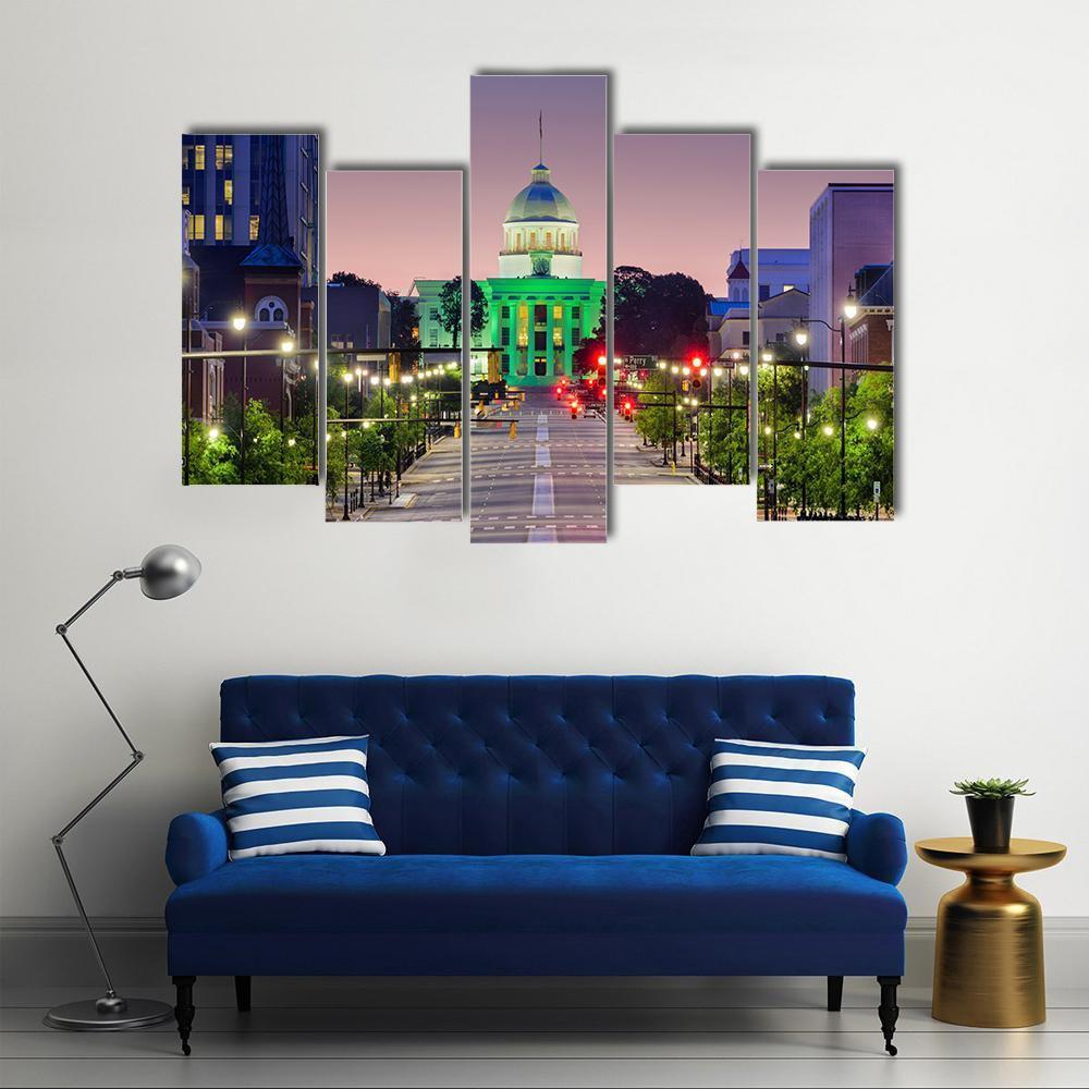 Alabama State Capitol Canvas Wall Art-5 Pop-Gallery Wrap-47" x 32"-Tiaracle