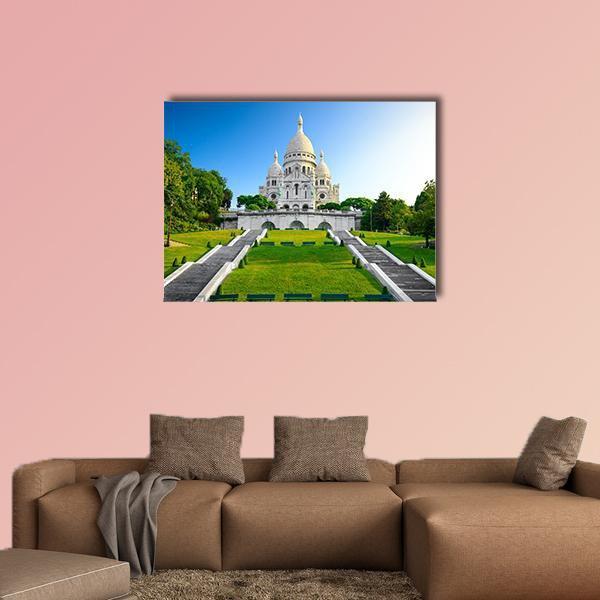 Montmartre At Sunrise Canvas Wall Art-5 Star-Gallery Wrap-62" x 32"-Tiaracle