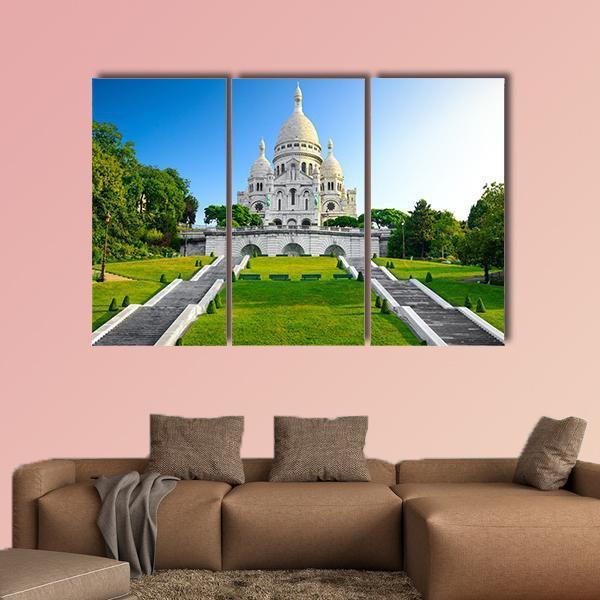Montmartre At Sunrise Canvas Wall Art-3 Horizontal-Gallery Wrap-37" x 24"-Tiaracle