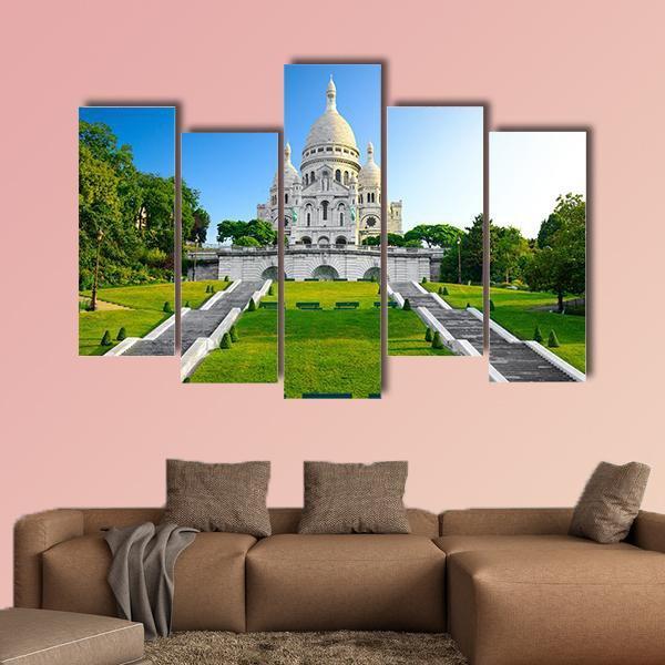 Montmartre At Sunrise Canvas Wall Art-5 Pop-Gallery Wrap-47" x 32"-Tiaracle