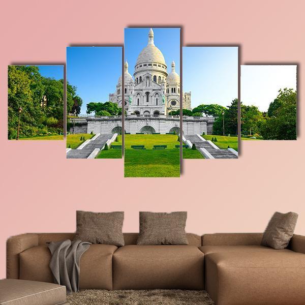 Montmartre At Sunrise Canvas Wall Art-5 Star-Gallery Wrap-62" x 32"-Tiaracle